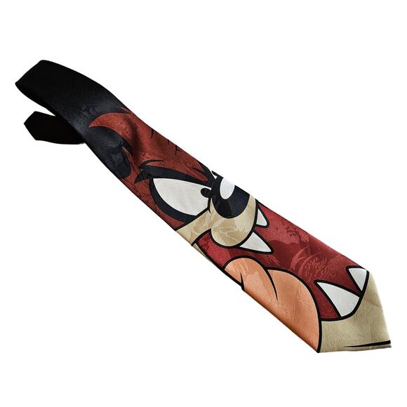 Looney Tunes Mania TAZ Tasmanian Devil Neck Tie Vintage 1996 Nostalgic - Picture 1 of 6